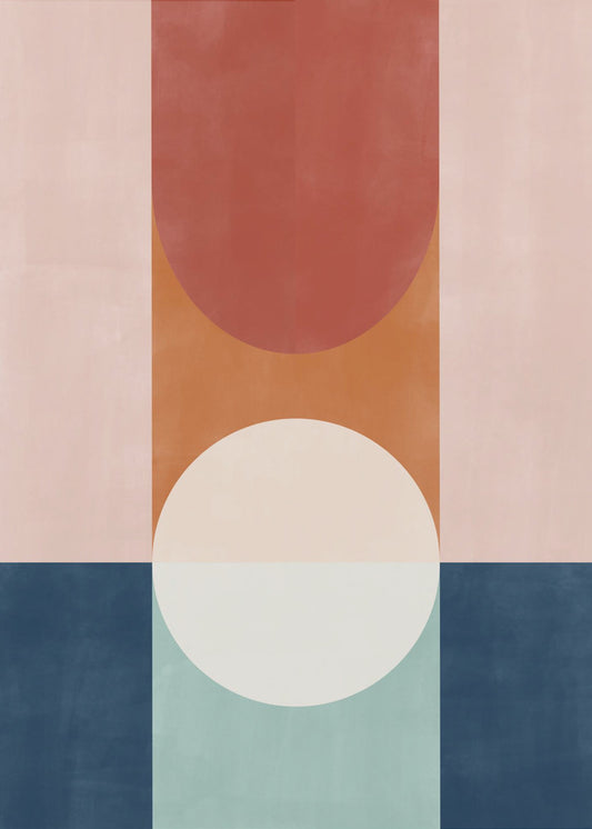 Abstrakti muotoilu geometrisilla muodoilla | Canvastaulut