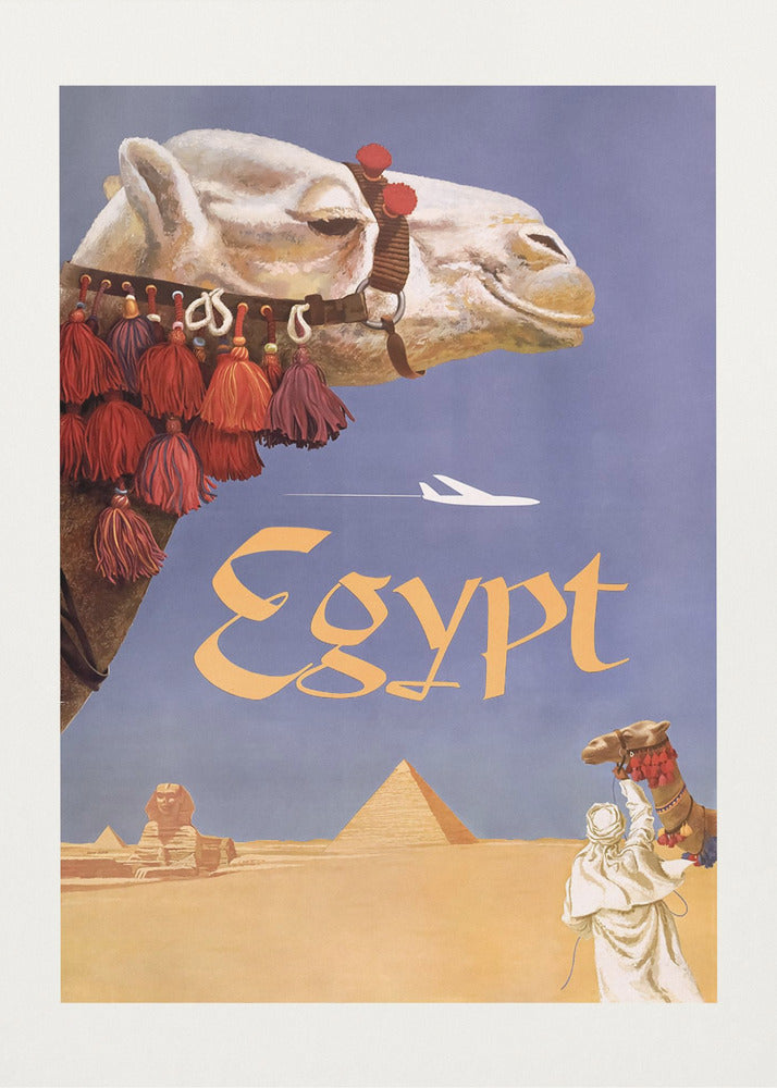 Egypti. Fly Twa (1960) Vintage Julisteet - Taidevedokset Kirjoittanut David Klein | Canvastaulut
