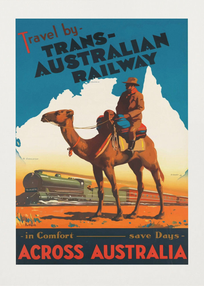 Kolej Transaustralijska Plakaty - Wydruki Artystyczne | Wydruki na łótnie