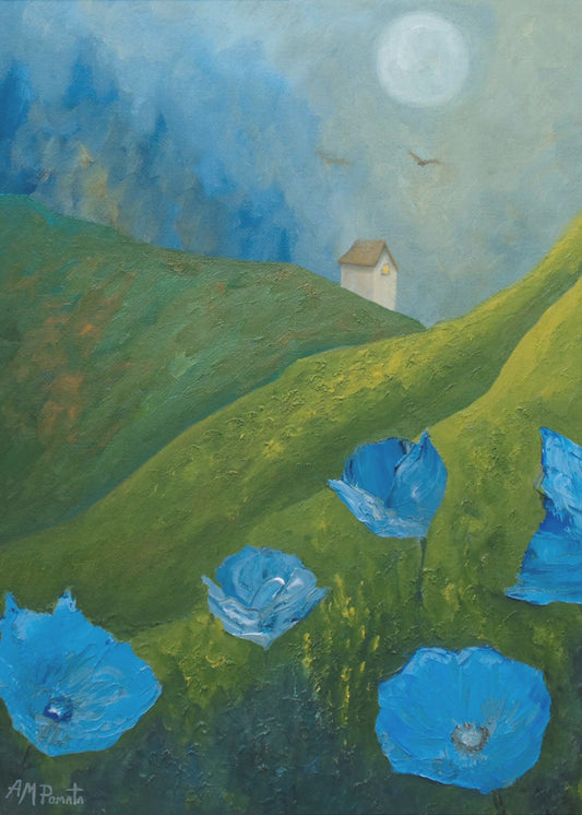 Blue In the Fields | Canvas