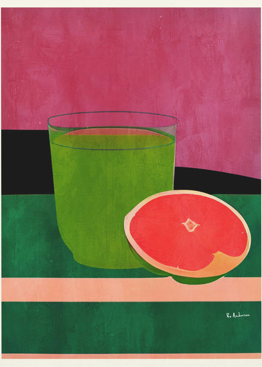 Rosa, kleine Grapefruit | Poster