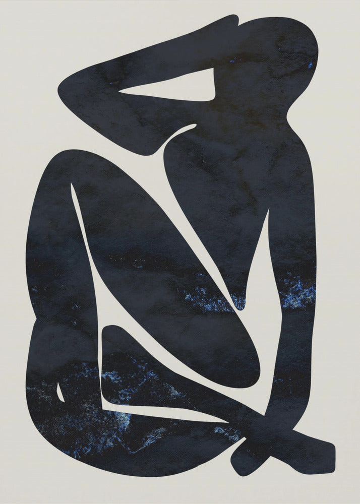 Tummansininen nainen | Canvastaulut