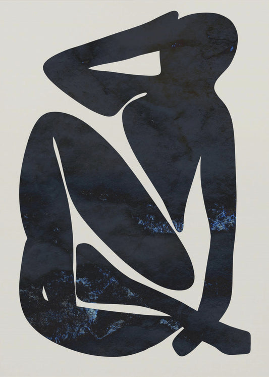 Tummansininen nainen | Canvastaulut