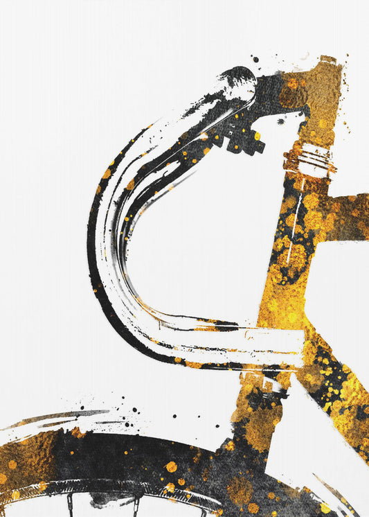Cycling 1 gold and black | Canvas