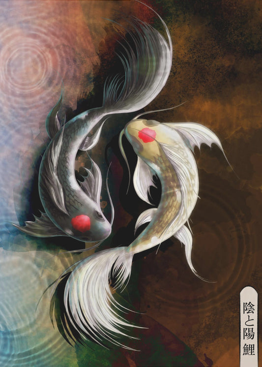 Ciemny Koi | Wydruki na łótnie