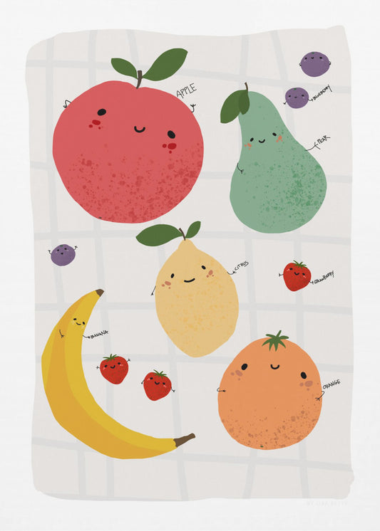 Obst Kinderposter | Leinwand