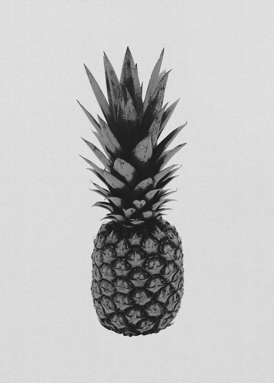 Ananas Schwarz & Weiß | Poster - Kunstdruck