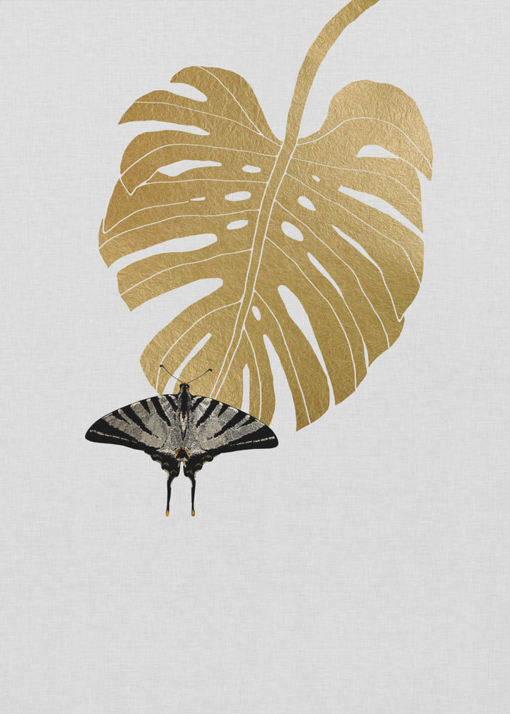 Perhosen ja peikonlehden lehti | Canvastaulut