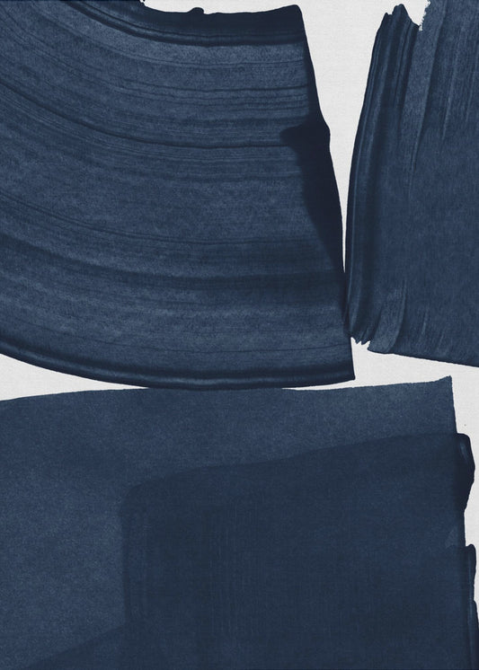 Minimalistisches Gemälde Blau I | Leinwand-Bilder