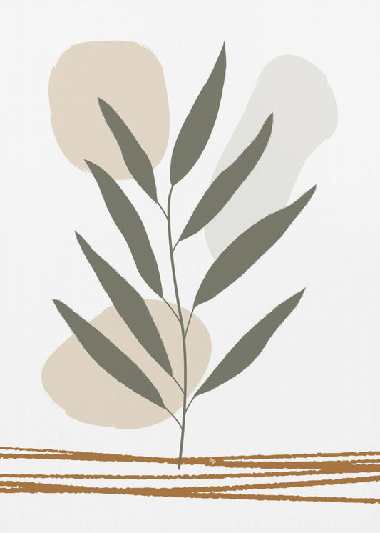 Stylized Green Leaves | Poster