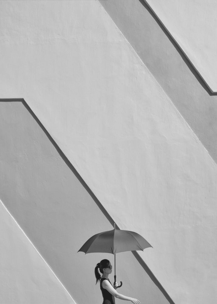 Frau mit Regenschirm | Leinwand-Bilder