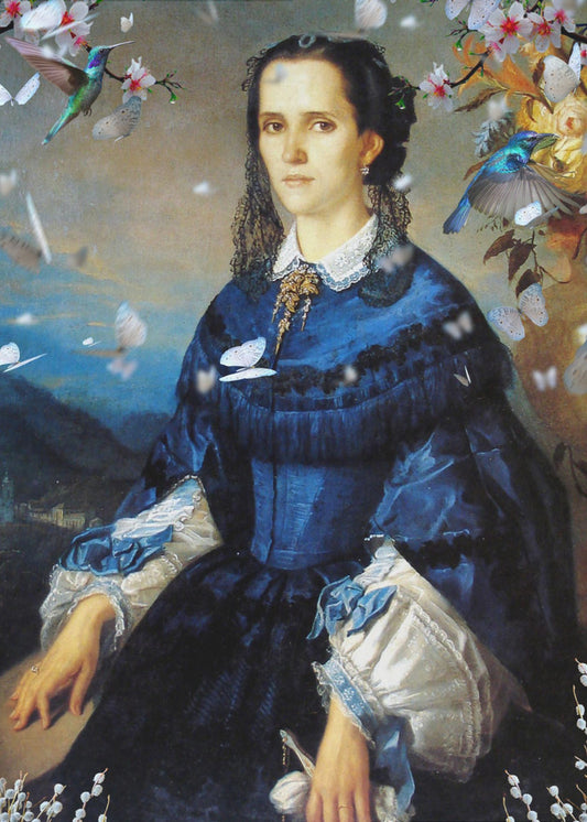 Lady Blue Kolibri blüht | Poster