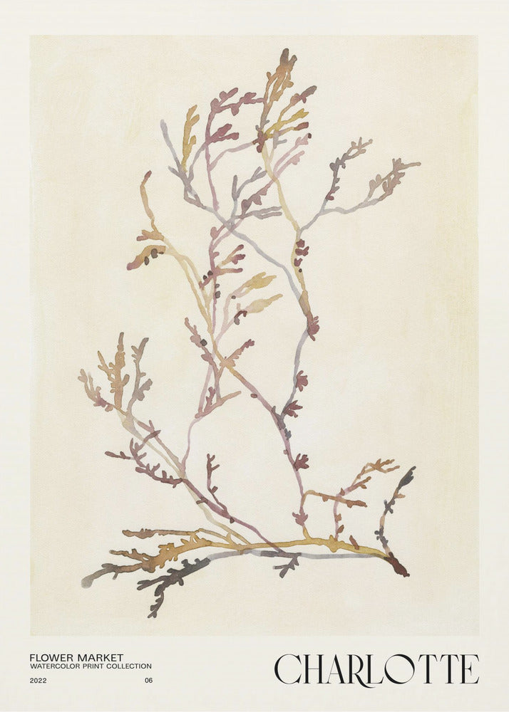 Aquarelldrucksammlung. Blumenmarkt - Charlotte | Poster