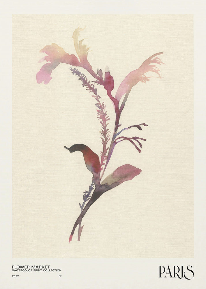 Aquarelldruck-Sammlung. Blumenmarkt – Paris | Poster