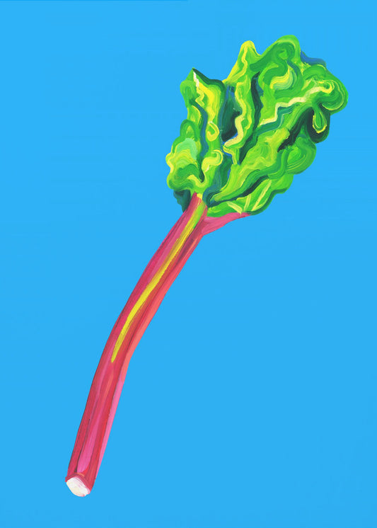 Rhabarber Hellblau | Leinwand