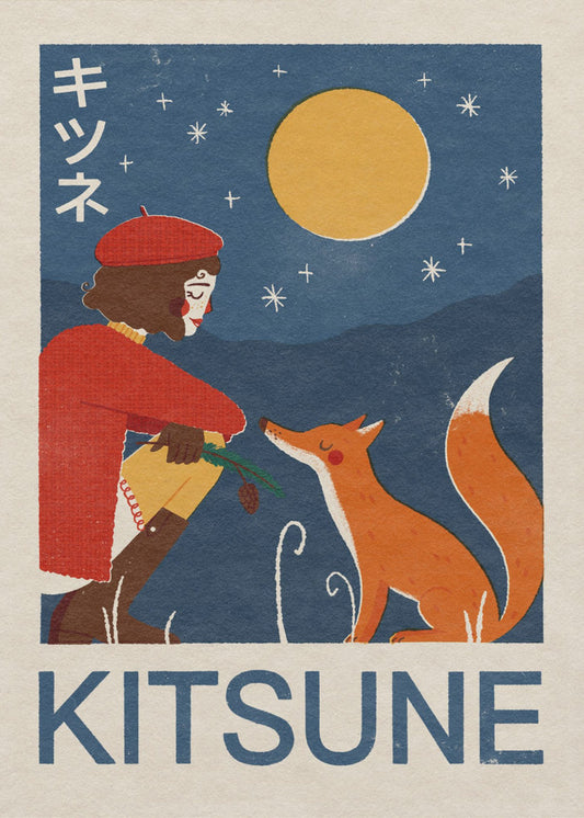 Lis Kitsune | Wydruki na łótnie