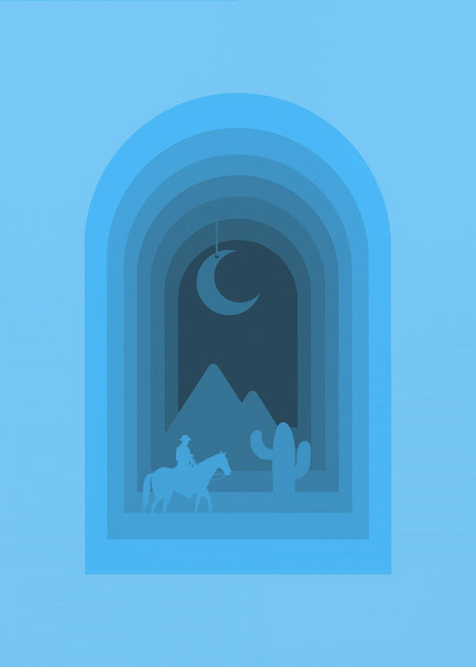 Podróż na Księżyc przez Pustynię | Wydruki na łótnie