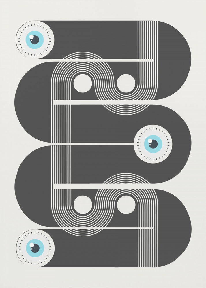 Geometrische böse Augen | Poster