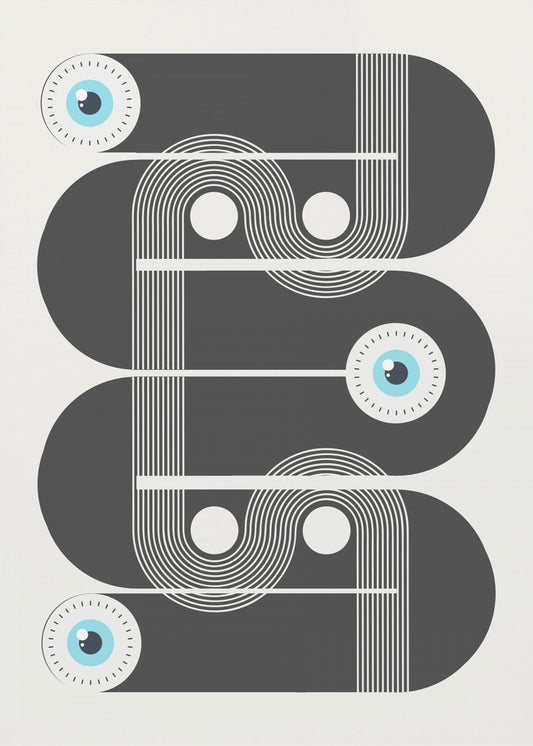 Geometrische böse Augen | Poster
