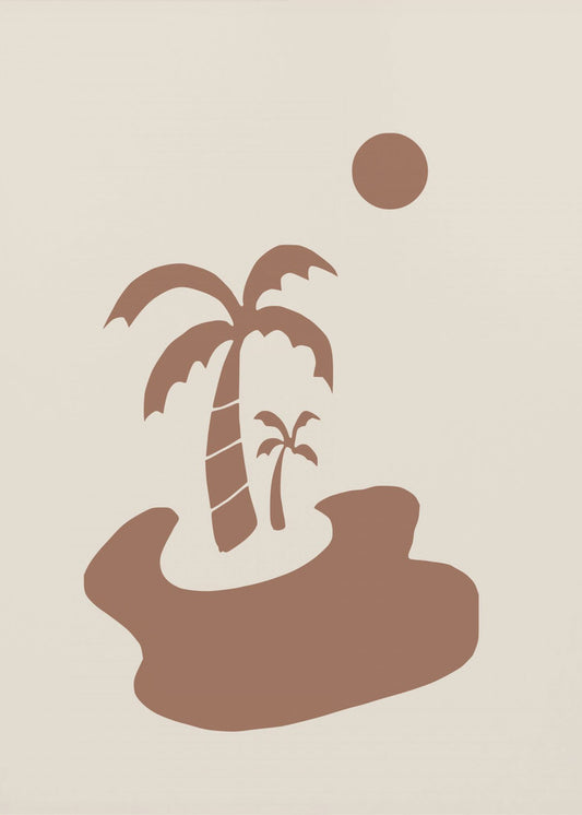 Minimal Island In Earth Tone | Poster