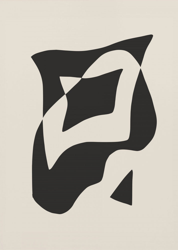 Bold Black And White Geometric Composition | Canvas