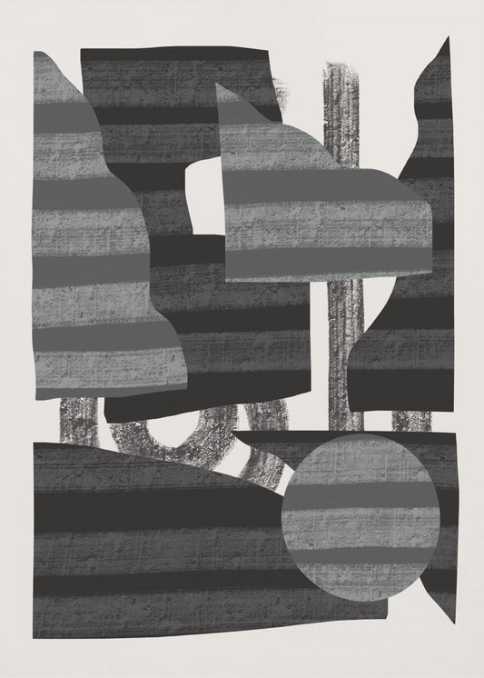 Abstrakte Streifen-Minimalcollage 26 | Poster