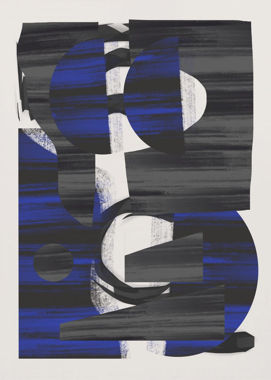 Abstrakte Streifen-Minimalcollage 28 | Poster