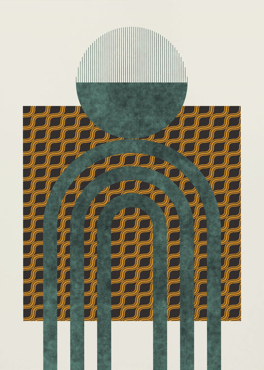 Strukturierte Komposition aus der Mitte des Jahrhunderts 5 | Poster