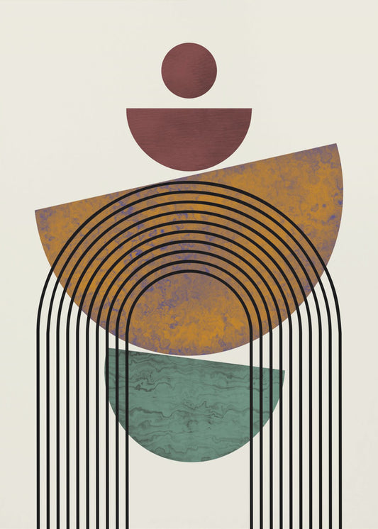 Strukturierte Komposition aus der Mitte des Jahrhunderts | Poster