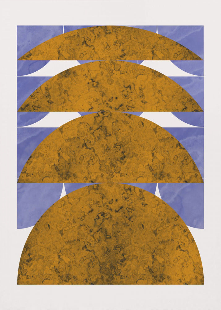 Design med gyllene marmorkulor | Poster