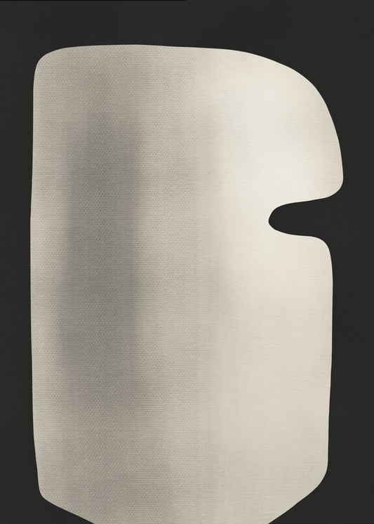 Abstrakte weiße Skulpturmaske | Poster