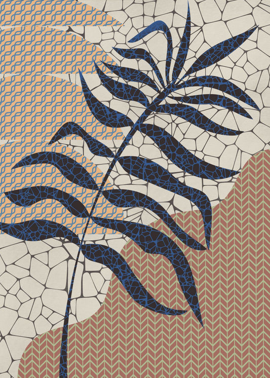 Palmblatt-Mosaik-Design | Poster