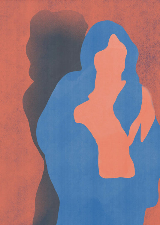 Silhouette of Two Figures | Poster