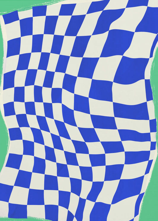 Blue Checker Pattern | Canvas