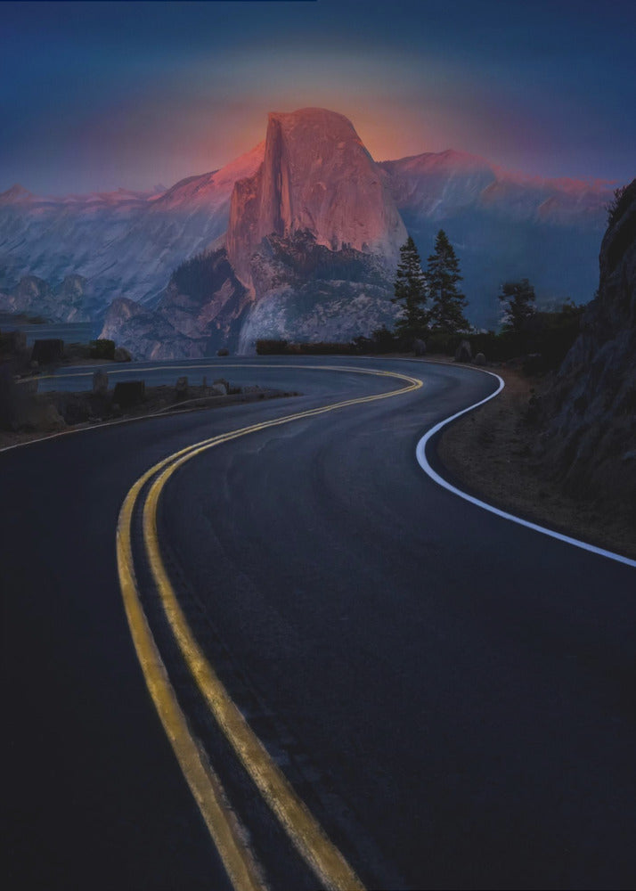 Sunset Half Dome Yosemite | Poster