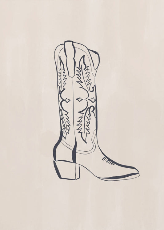 Cowboystiefel von Ivy Green Illustrations | Leinwand-Bilder