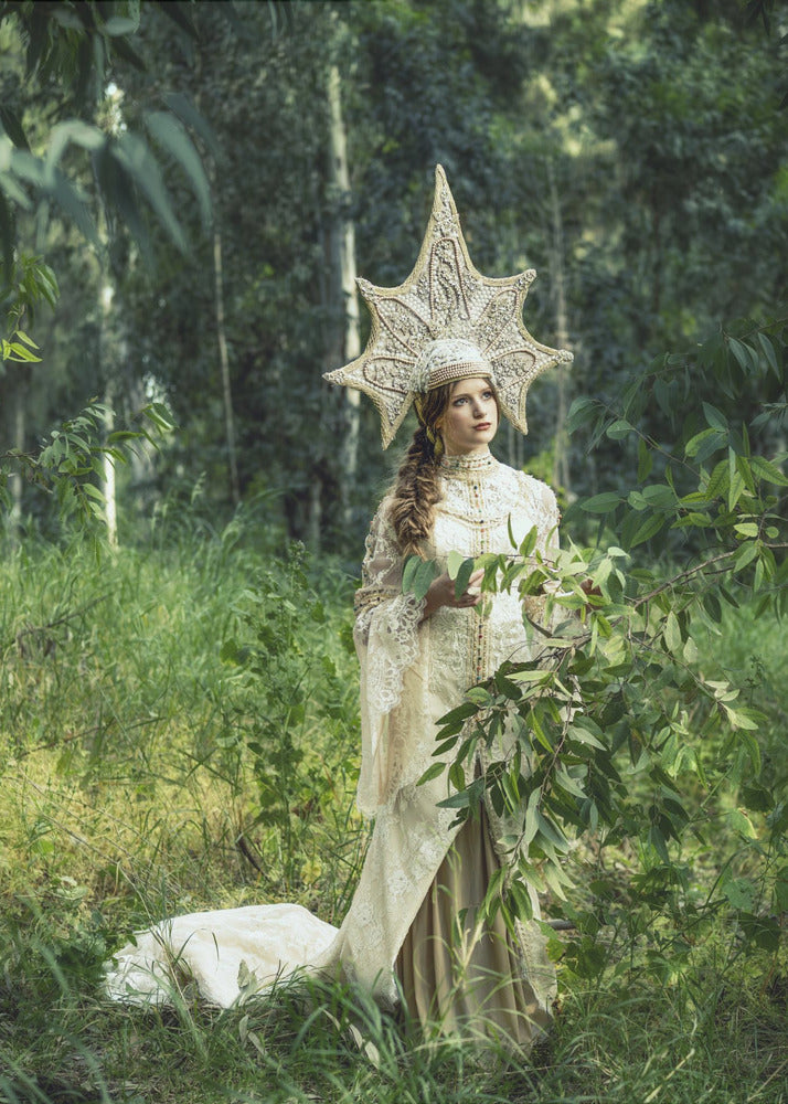 Young lady in forest | Poster