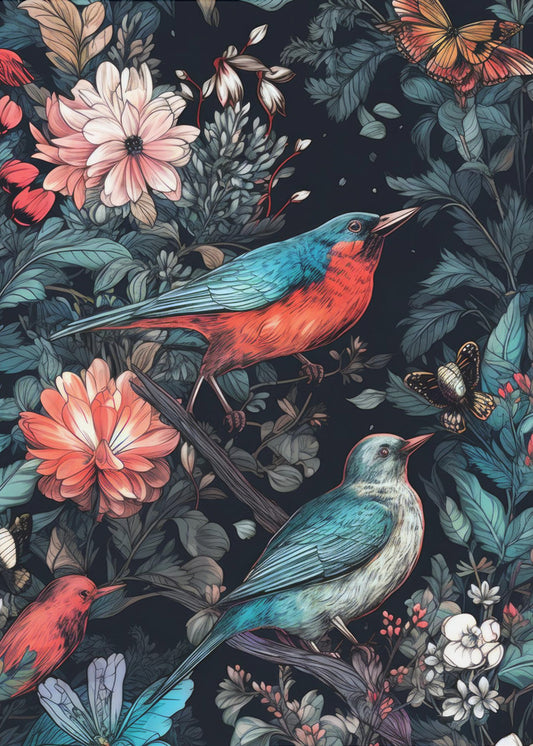 Flowers and birds 20 | Poster