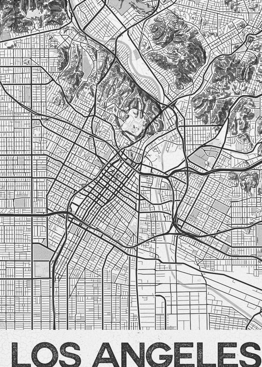 Los Angeles Biały | Wydruki na łótnie