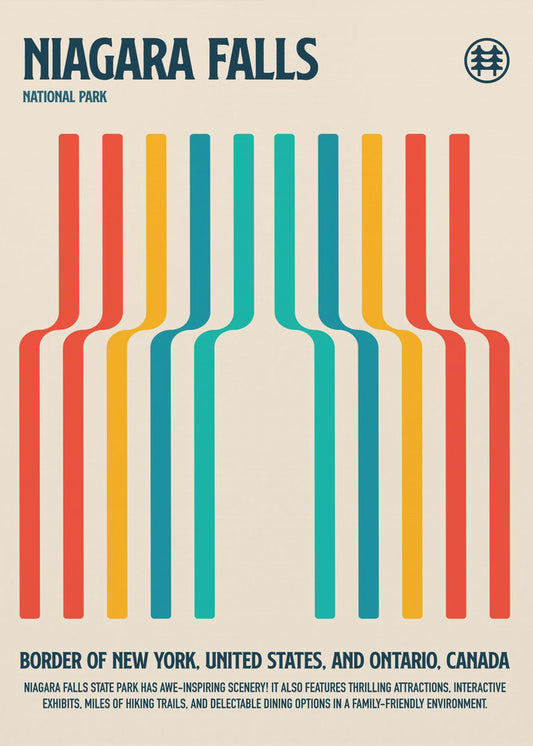 Park Narodowy Wodospadu Niagara Podróż Plakaty - Wydruki Artystyczne | Wydruki na łótnie