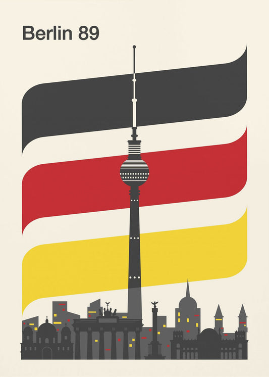 Berlin Retro Reisedruck | Leinwand-Bilder