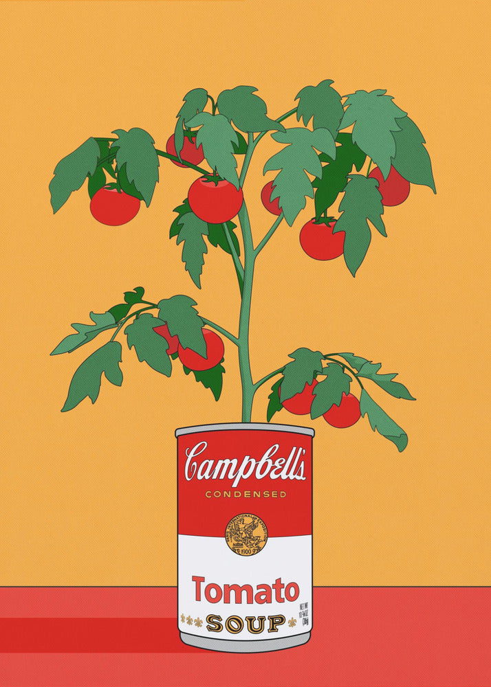Campbells Suppe Tomatenpflanze Retro Illustration | Poster