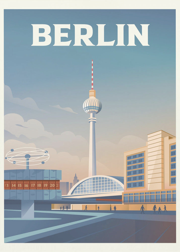 Berliner Stadtbild Reisedruck | Leinwand-Bilder