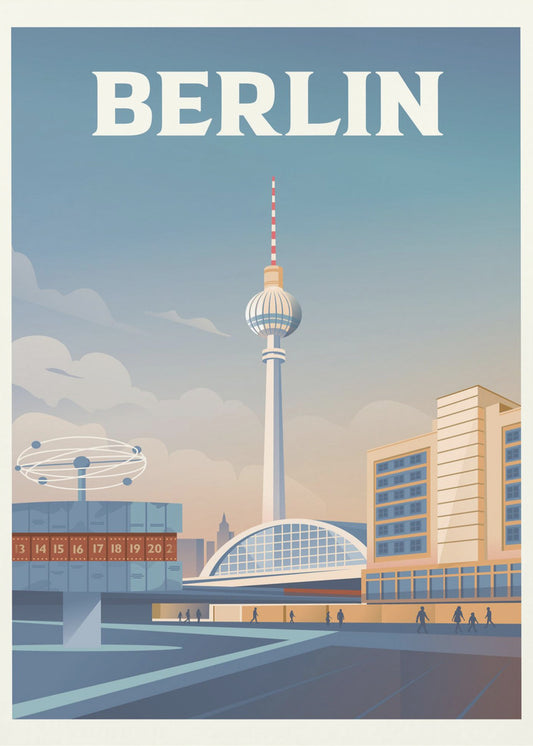 Berliner Stadtbild Reisedruck | Leinwand-Bilder