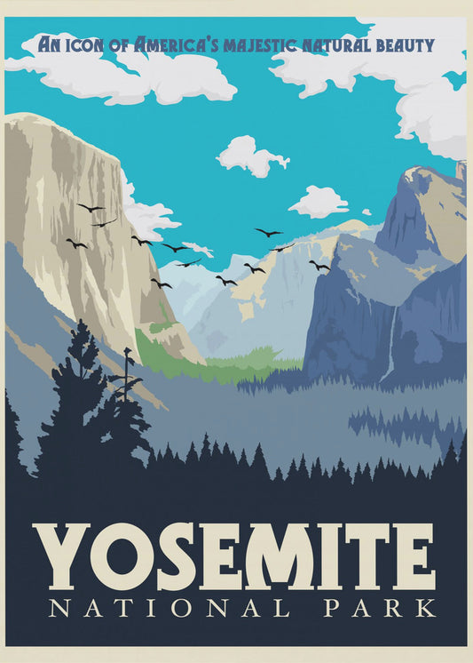 Park Narodowy Yosemite – wydruk podróżny | Wydruki na łótnie