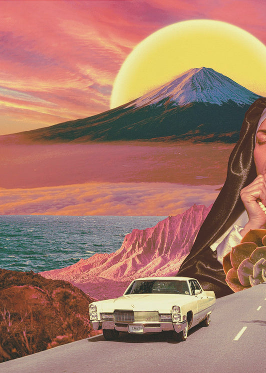 Retro-Landschaftscollage | Poster