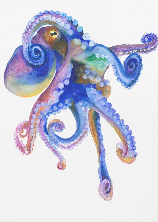 Blue Marine Octopuss | Canvas