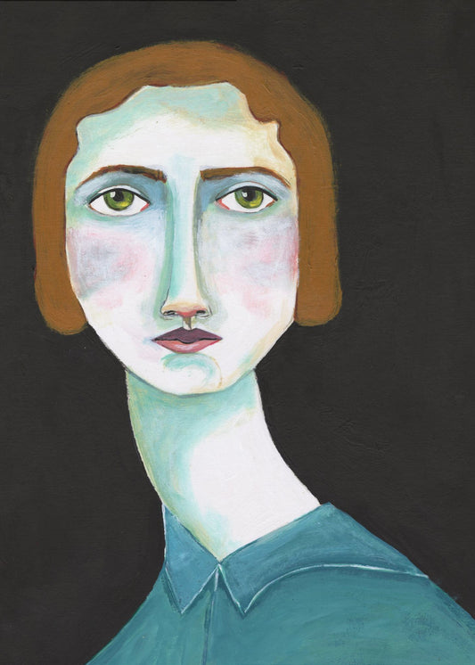 Vintage Dame schaut | Poster