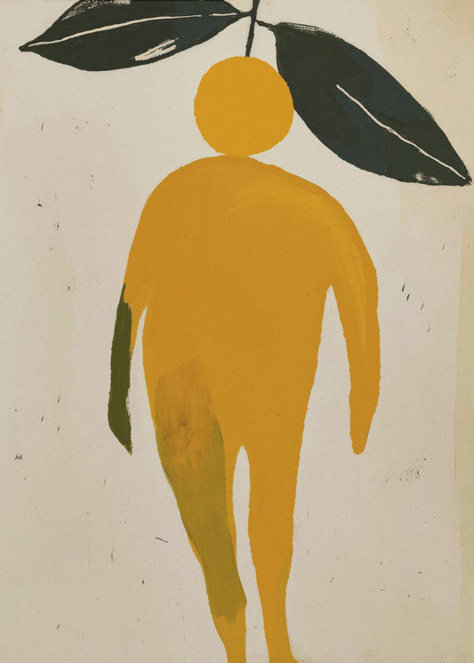 Orangenblatt-Figur | Poster