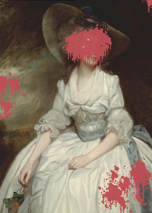 Renaissance Red Splash - Veränderte Kunst | Poster